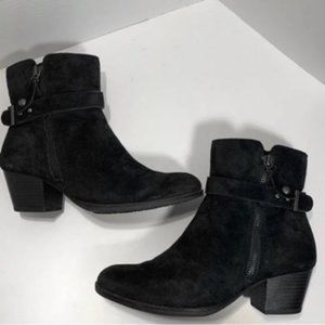 Earth - Royal Boot Womens Black Suede Zipper Ankle & Booties Boots